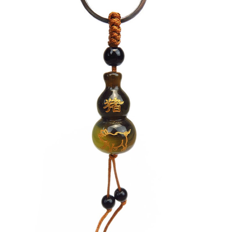 Móc khoá/ móc đeo túi hình Hồ Lô xanh