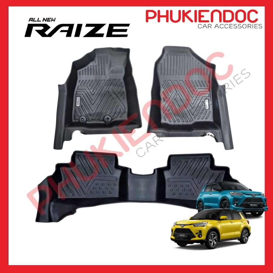 Lót sàn 5D TPV Toyota Raize 2020-2023 nhựa đúc tràn viền