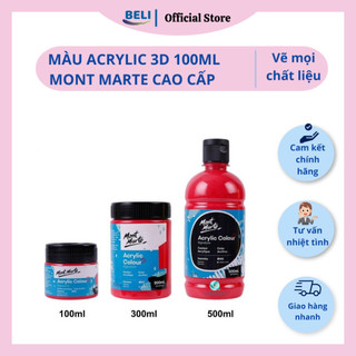 Màu vẽ acrylic 100ml Mont Marte 3D vẽ trên nhiều chất liệu, vẽ tranh tường, vải