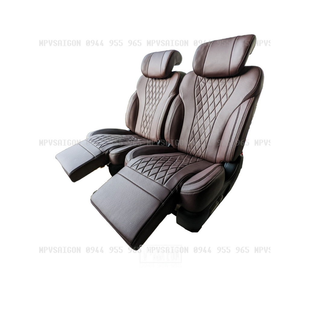 Ghế Limousine thương gia chỉnh điện matxa xe SUV Fortuner Everest CX8 Pajero bọc da Napa nappa mới 100%