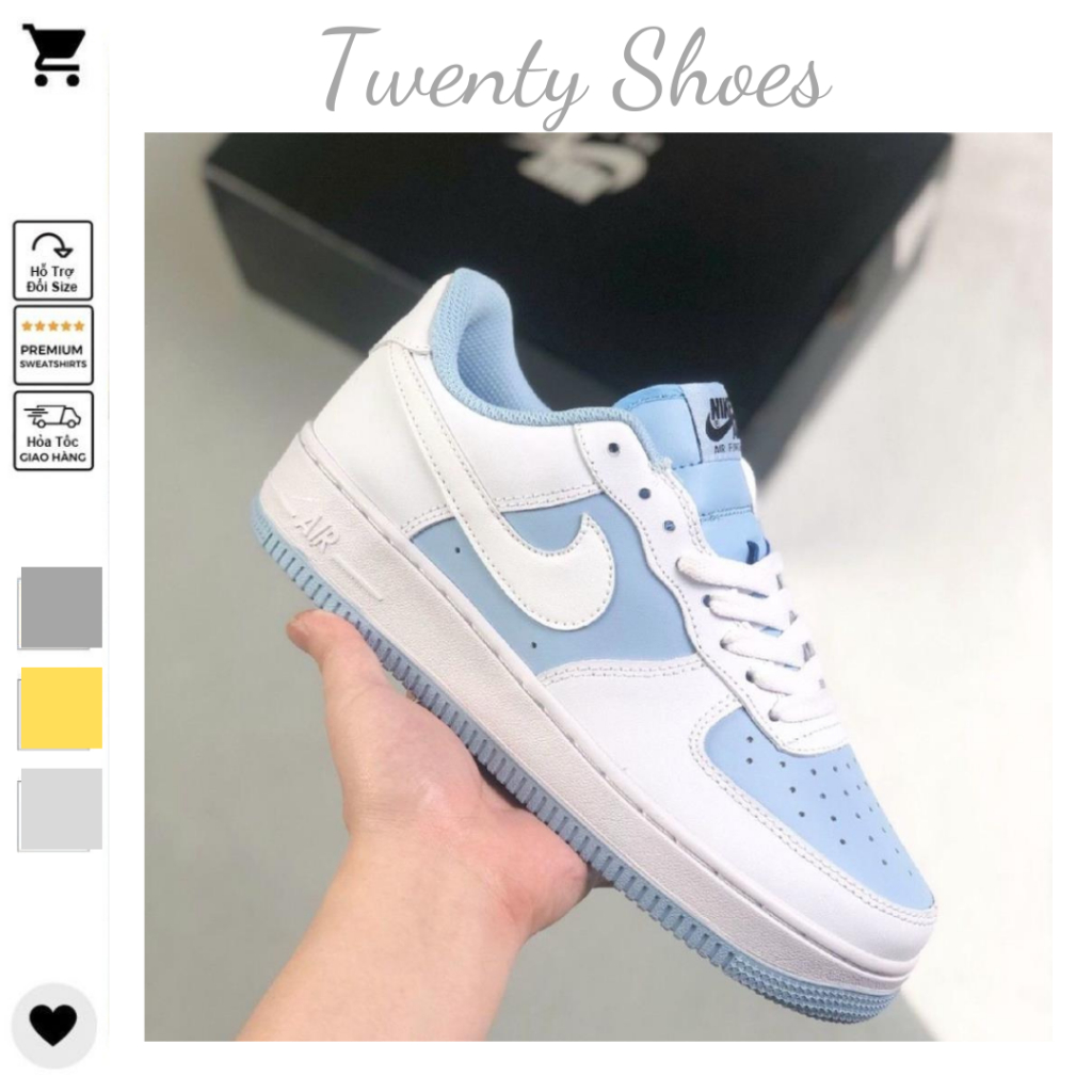 Giày Nike_Trắng Khoai Môn AF1, Giày AF1 Nam Nữ Hàng Cao Cấp Full Box Bill