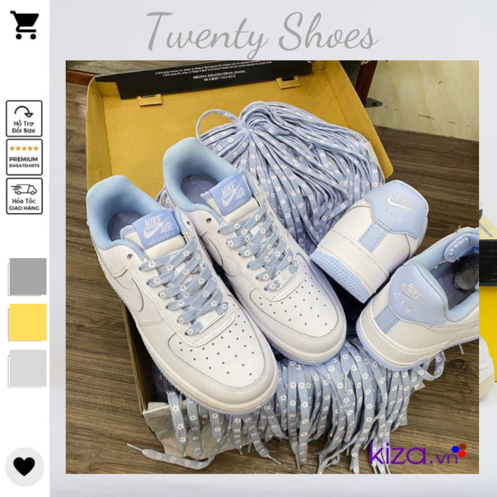 Giày Nike_Trắng Khoai Môn AF1, Giày AF1 Nam Nữ Hàng Cao Cấp Full Box Bill