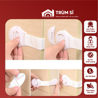 Miếng chặn tủ chặn chốt cửa bằng vải- dây đai khóa tủ bằng vải đa năng