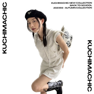 Kuchimachic Set áo khoác ba lỗ kèm chân váy mã SET2213