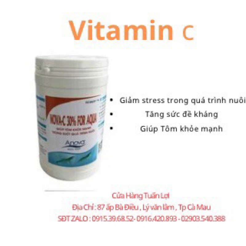VITAMIN C 1KG , TÔM CÁ CUA ẾCH LƯƠN ỐC BABA RÙA