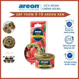 Sáp thơm khử mùi Ô Tô AREON KEN STRAWBERRY Hương dâu tây Ngọt ngào Thanh mát