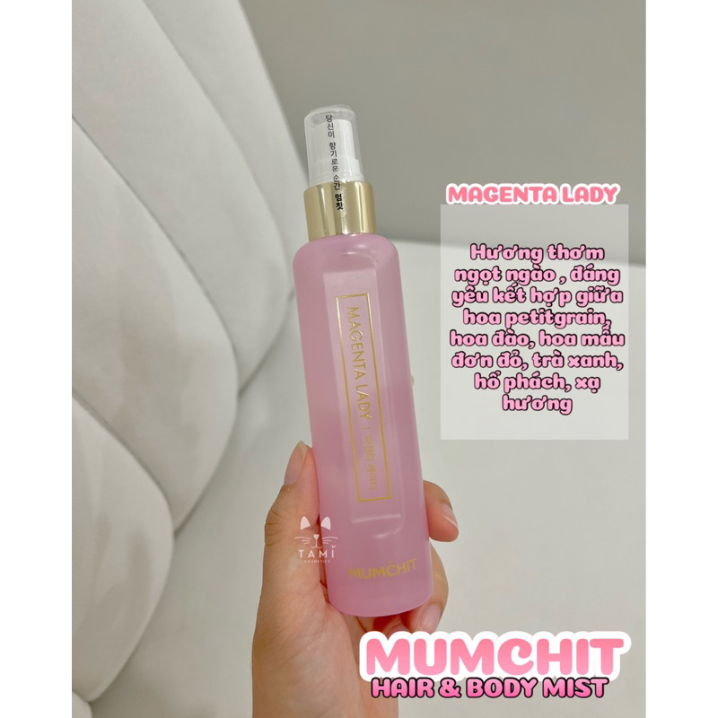 Xịt Thơm Cơ Thể & Tóc Hương Nước Hoa Mumchit Hair & Body Mist