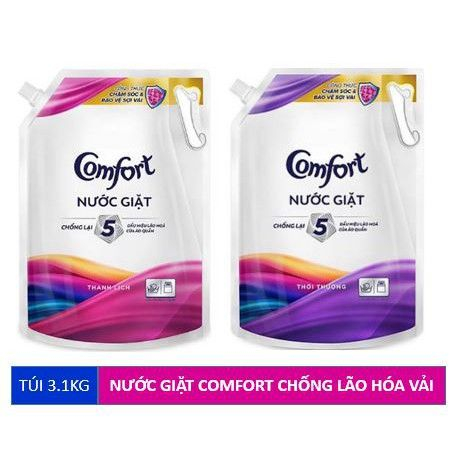 Nước giặt dưỡng vải Comfort hương Thanh Lịch/ Thời Thượng túi 3,6kg