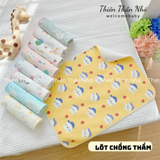 Lót Chống Thấm/Lót Thay Bỉm 4 lớp 100% cotton thoáng mát