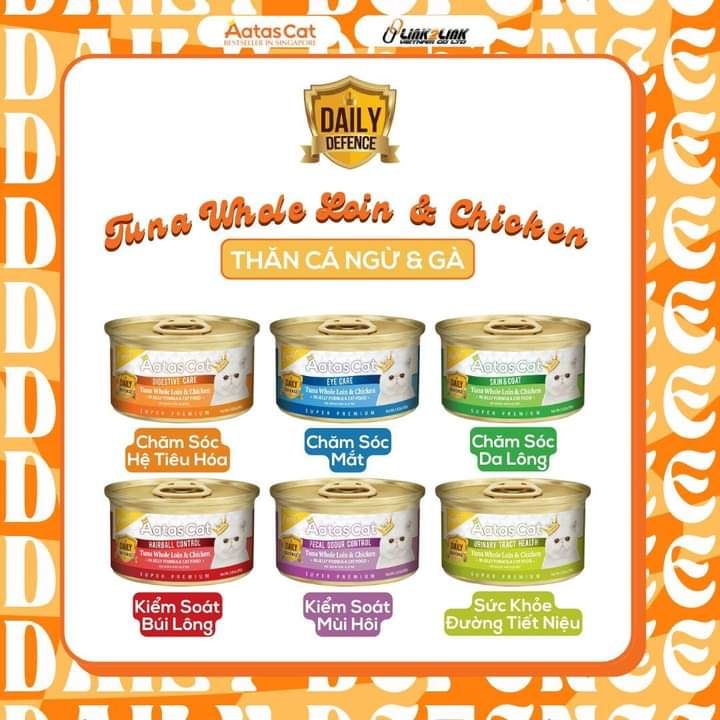 Pate cho mèo Aatas lon 80g