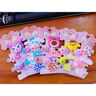 Vĩ 5 kẹp tóc gấu dâu- hoạt hình sanrio kẹp tóc mẫu đẹp
