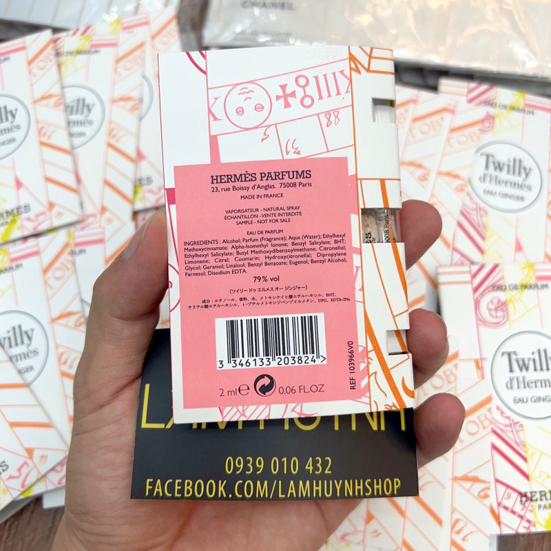 Vial Nước hoa Nữ TWILLY D'HERMES EDP - TUTTI - EAU GINGER 2ml