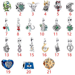 Pan ale charm cỏ bốn lá sư tử mặt trăng ngôi sao bạc