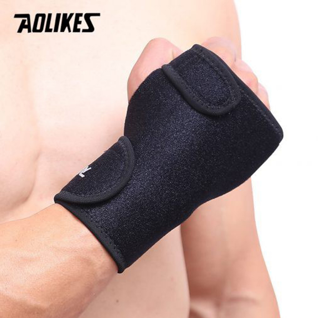 Đai Nẹp Cố Định Khớp Cổ Tay Freesize AL1676 Có Thanh Thép Nẹp Dưới Lòng Bàn TayChính Hãng Aolikes Hỗ Trợ Bong Gân