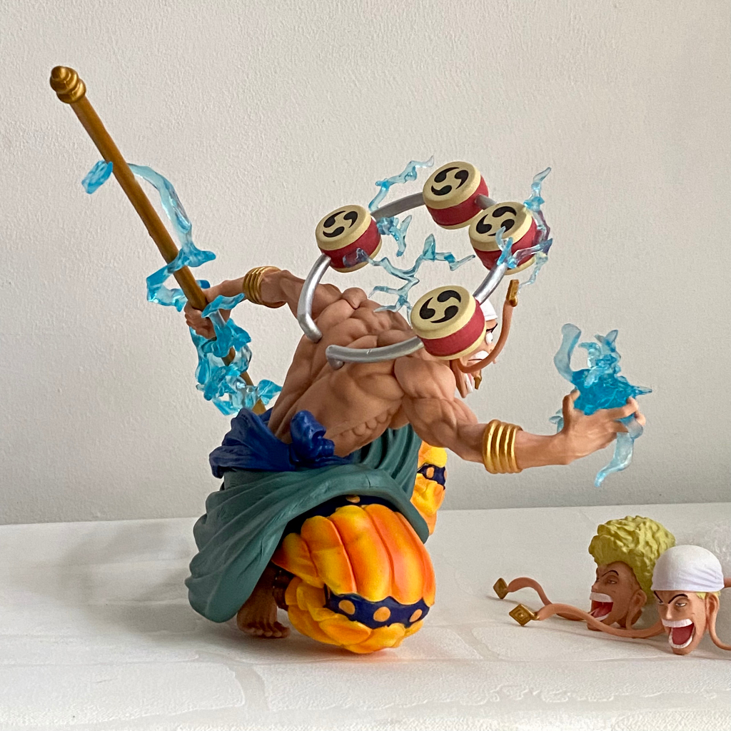 Mô hình Enel thần sấm cao 19CM - Mô hình Enel badboy studioF1 cực nét - Enel có 3 đầu thay thế - One piece fig