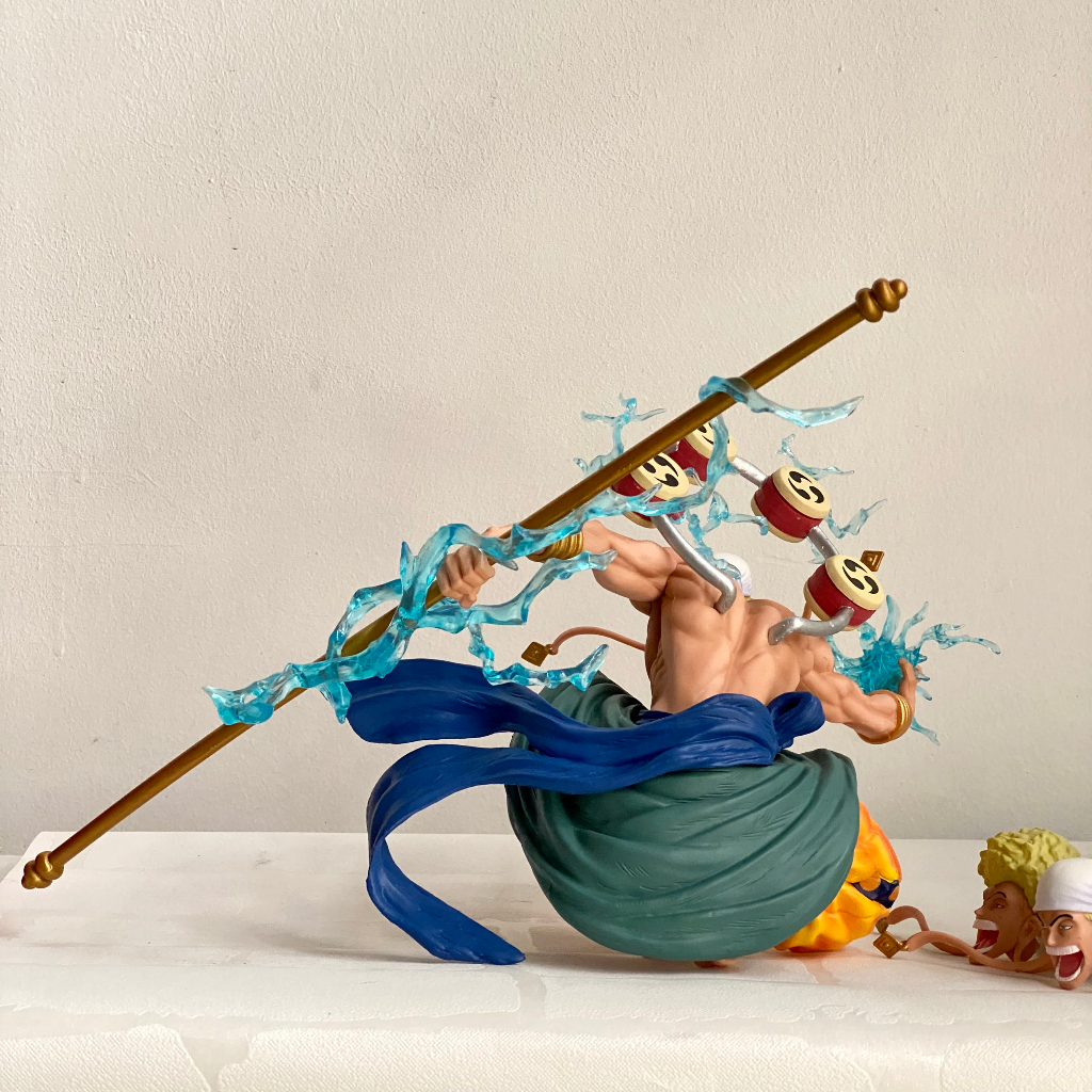 Mô hình Enel thần sấm cao 19CM - Mô hình Enel badboy studioF1 cực nét - Enel có 3 đầu thay thế - One piece fig