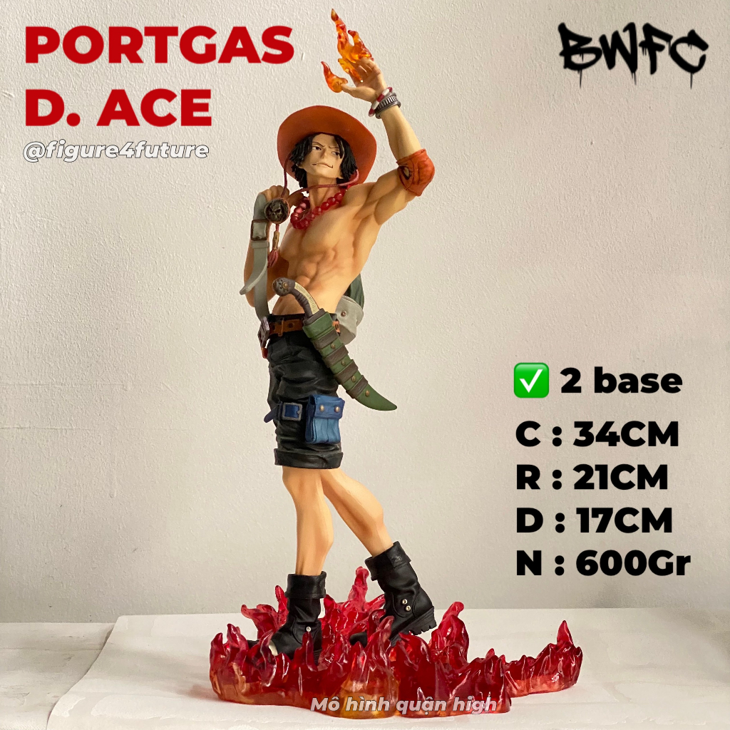 Mô hình Ace hỏa quyền BWFC cao 34cm - Mô hình Portgas D.Ace đế lửa cực nét - One piece figure Ace