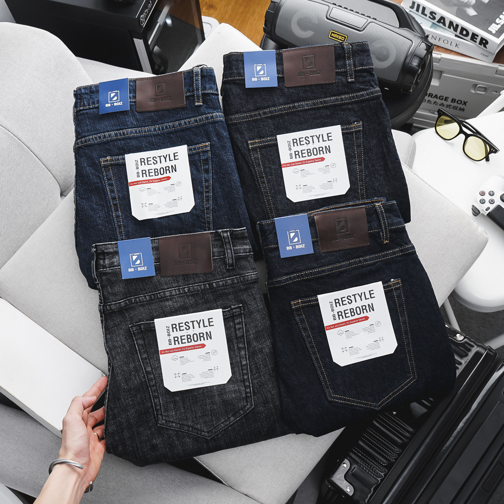 BIGSIZE - Quần jean dài BB - Boiz xanh trơn form bigsize 80kg - 130kg - Mã JD230801/JD230802/JD230803/JD230804