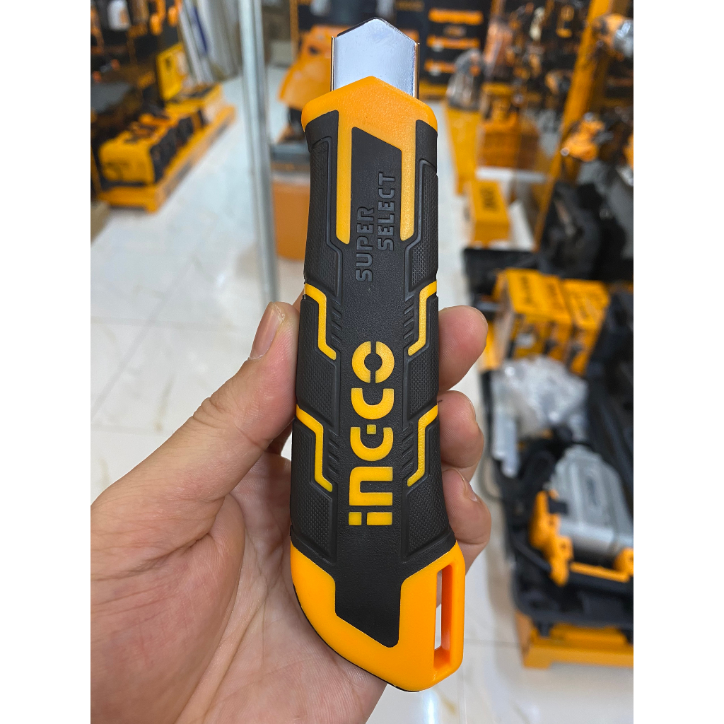 Dao rọc giấy Ingco HKNS28035 x3 lưỡi dao 18mm x 100mm, chiều dài: 169mm