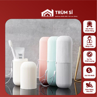 Hộp đựng bàn chải kem đánh răng du lịch ống đựng đồ đa chức năng tiện dụng