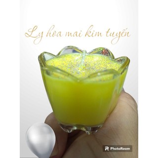 01 Ly nến bơ hoa mai múi đào dùng cúng dường chư Phật