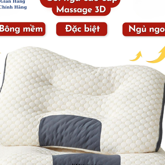 Gối Ngủ G01 Dệt Kim Lõi Bông Xơ, Chống Đau Mỏi Cổ Vai, Chống Ngáy Giảm Mệt Mỏi