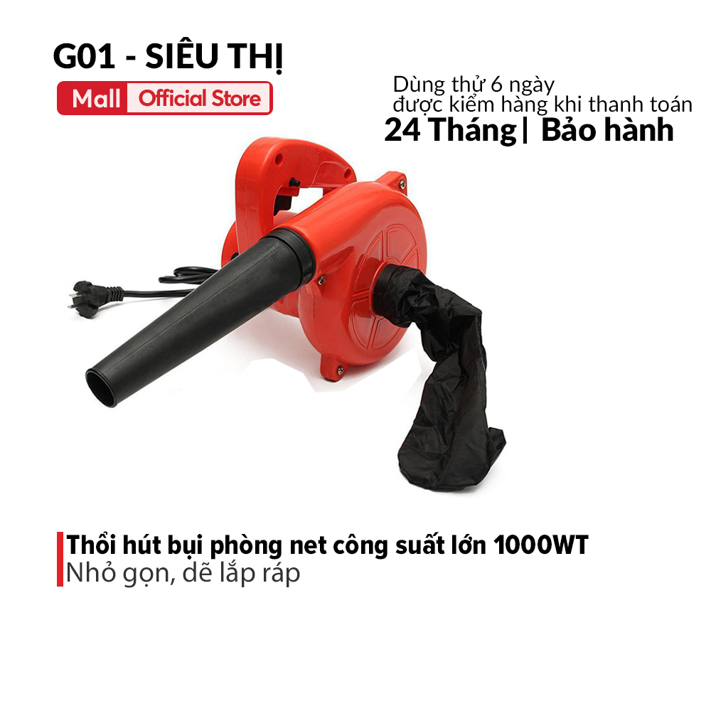 Máy thổi bụi, hút bụi G01 Blower 2 chiều cầm tay, thổi hút bụi phòng net công suất lớn 1000W