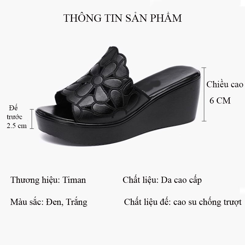 Dép nữ đế xuồng quai hậu bánh mì cao gót quai ngang lê xỏ ngón thời trang thiết kế sục đẹp bảo hành 1 năm XN120 TIMAN