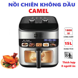 Nồi chiên không dầu camel 15 lít có kính