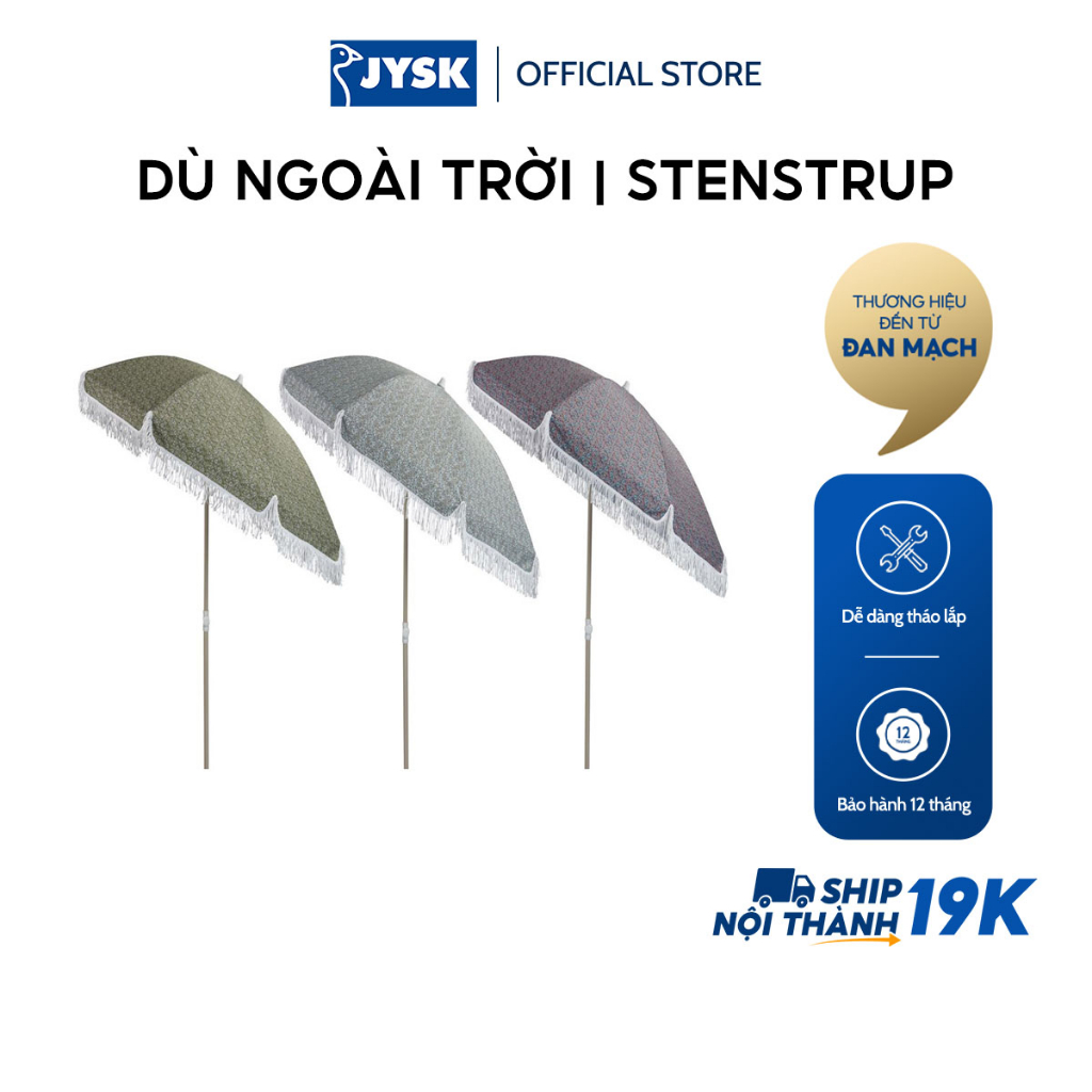 Dù ngoài trời nghiêng | JYSK Stenstrup | vải polyester/thép | nhiều màu | DK200cm