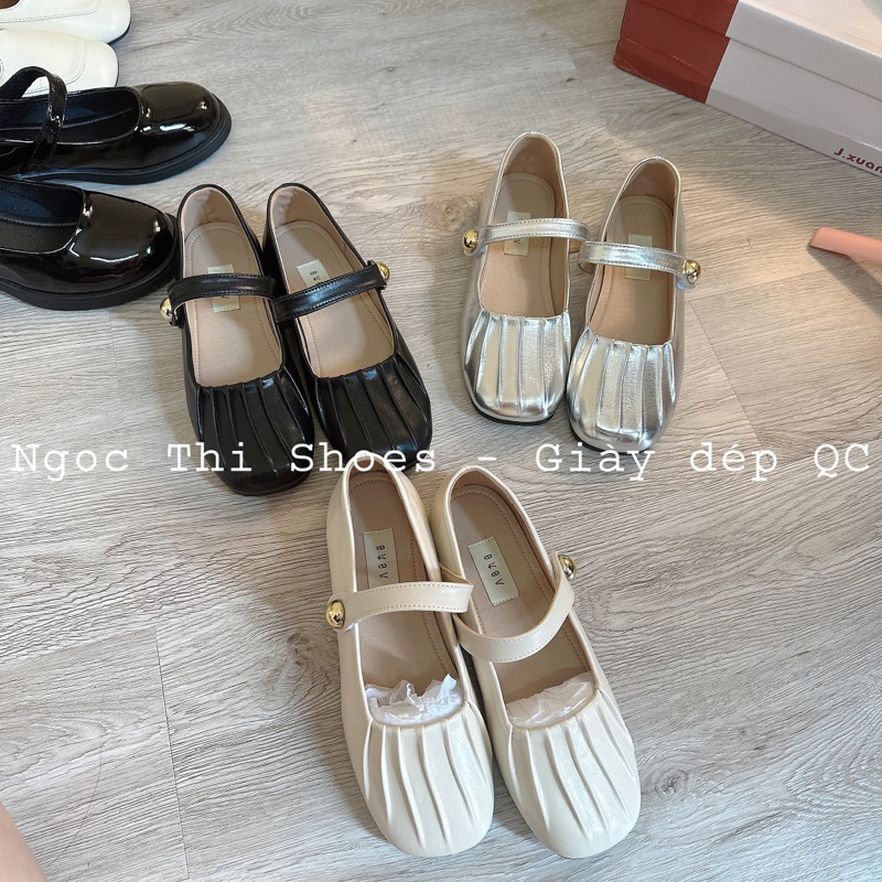 Giày búp bê quai dán phong cách hàn quốc xinh