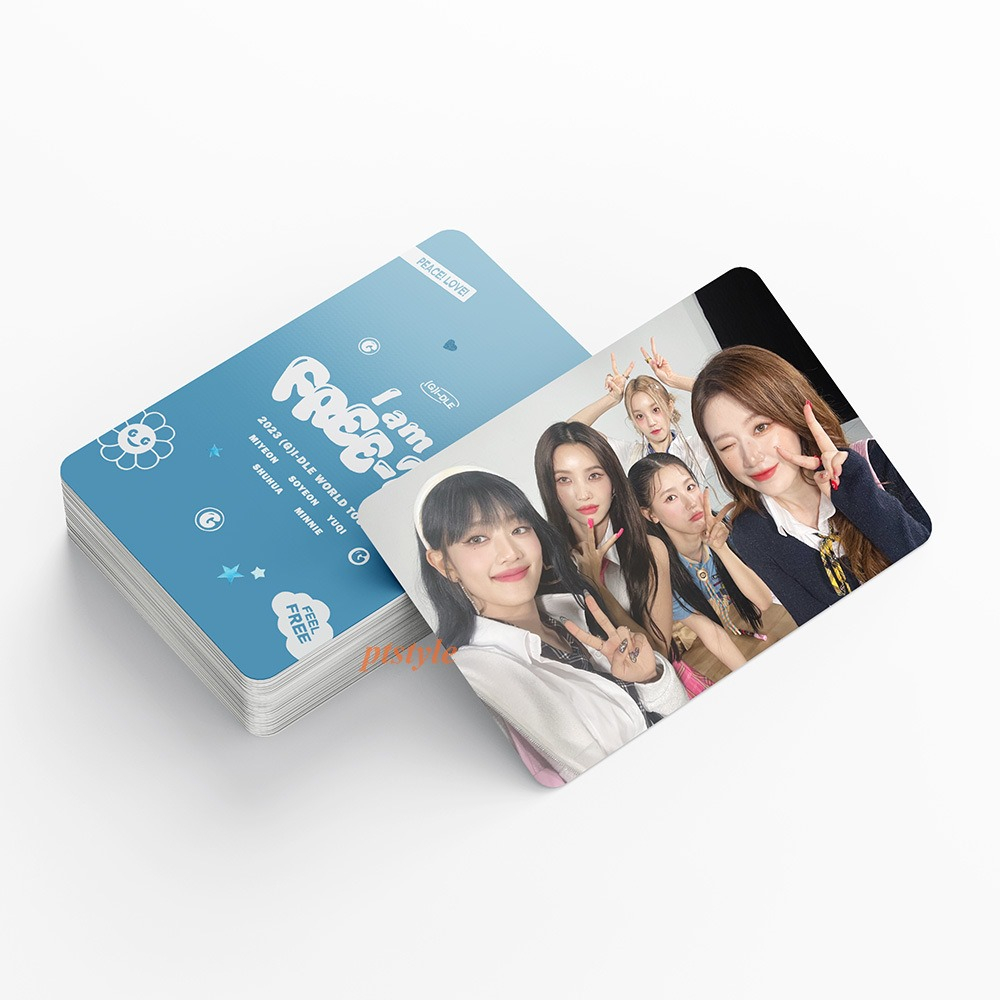 Hộp 55 Lomo Card Bo Góc I-DLE I Am Free-Ty 2023