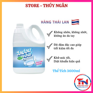 Nước rửa chén bát lipon thái lan can 3600ml, siêu sạch, không mùi, an toàn cho người sử dụng