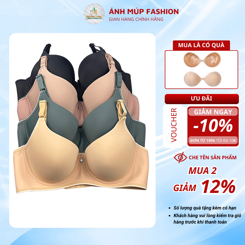 Áo lót Bigsize nữ 455 Ánh Múp Bigsize, Bra cup C có gọng, Bản to, Mềm mại, Nâng Ngực, Che khuyết điểm