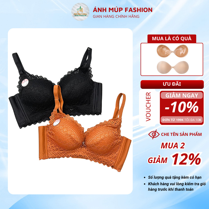 Áo lót Bigsize nữ 401 Ánh Múp Bigsize, Bra cup A không gọng, Bản to, Mềm mại, Nâng Ngực, Che khuyết điểm