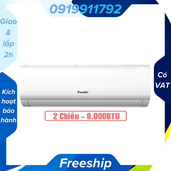 [Nhận lắp đặt ở HN] Điều hòa Funiki 2 chiều 9000BTU HSH10TMU