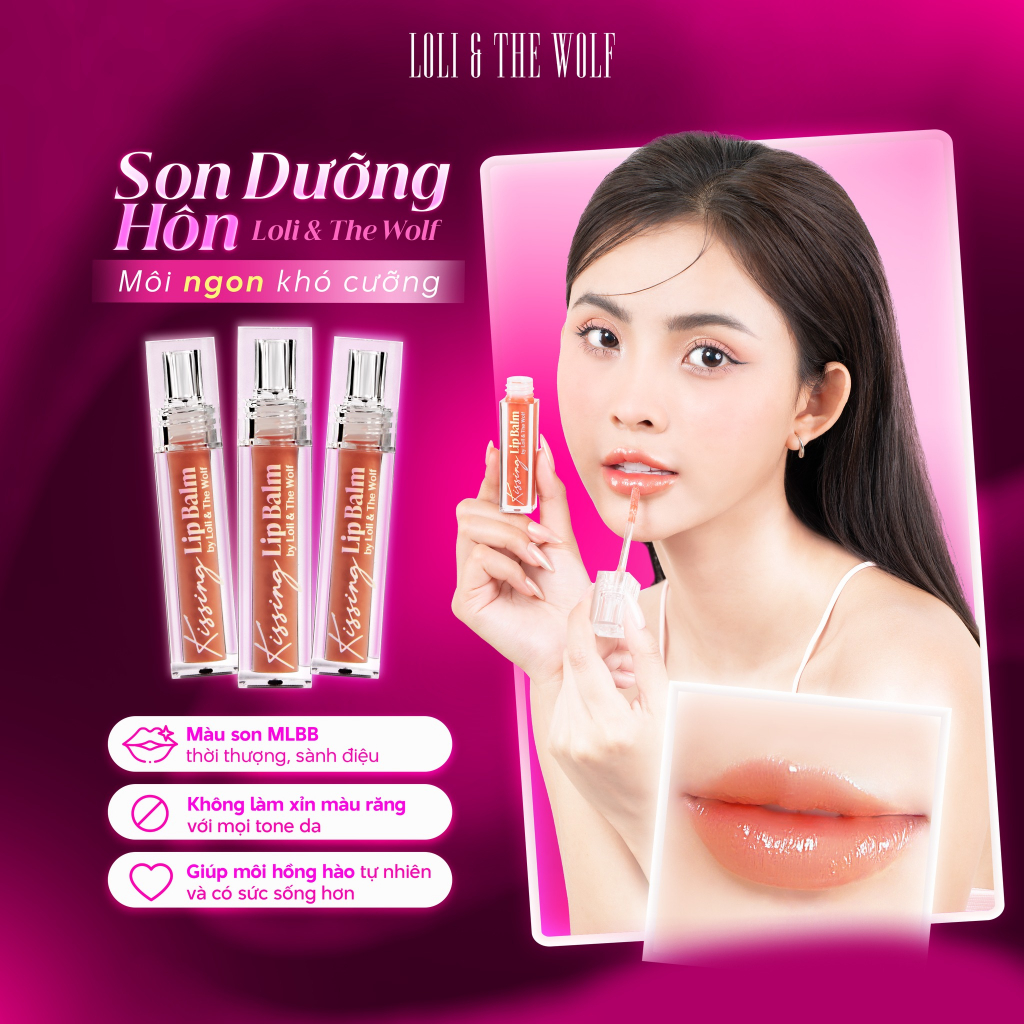 Son Dưỡng Hôn Kissing Lip Balm Loli And The Wolf Mềm Môi Vị Kẹo Ngọt 5ml