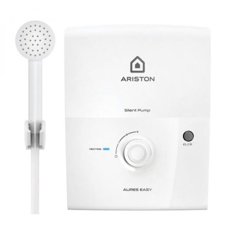 Máy Nước Nóng Ariston Aures Easy 4.5P Trực Tiếp Có Bơm 2.0 - Hàng chính hãng