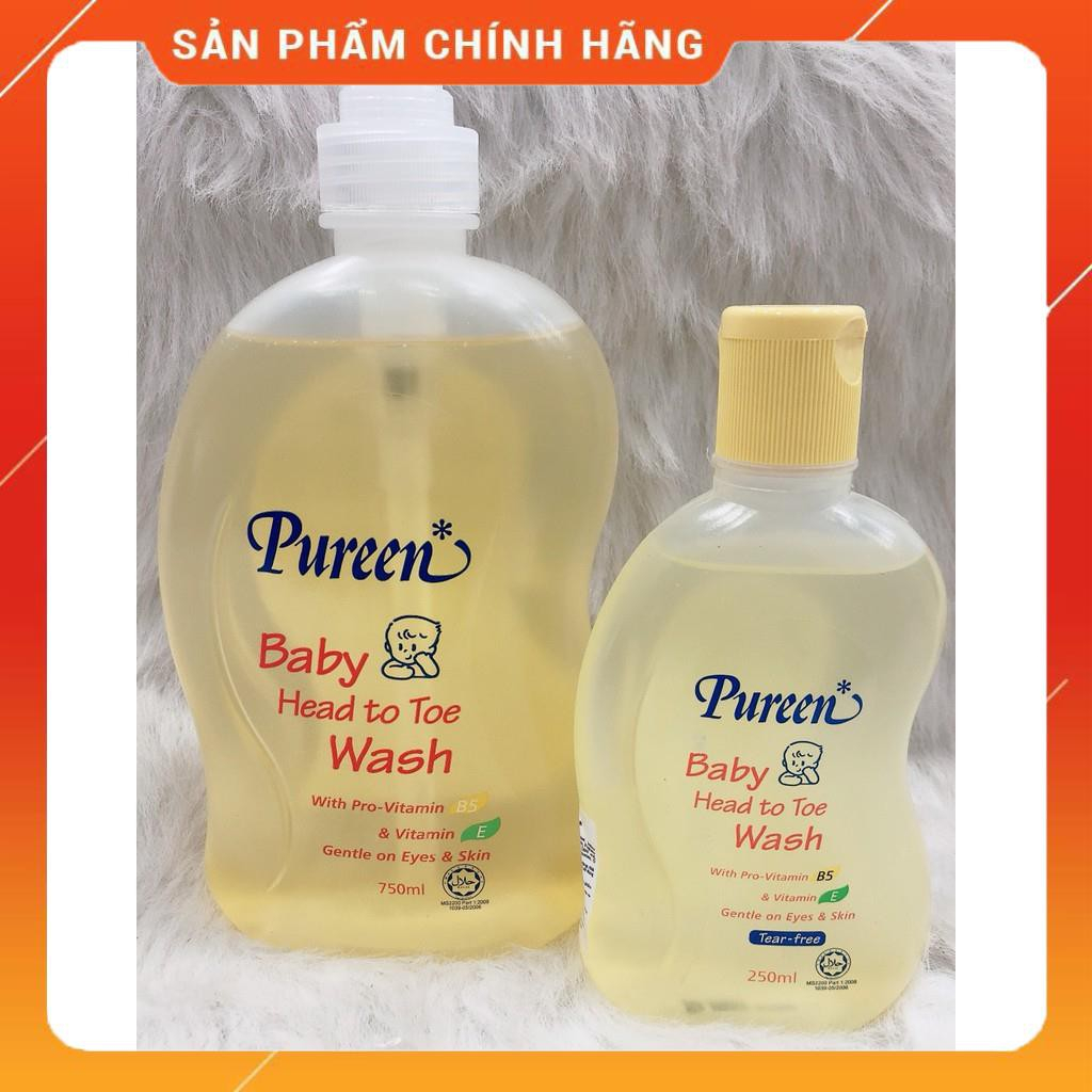 SỮA TẮM GỘI CHO TRẺ SƠ SINH PUREEN 250ml, 750ml