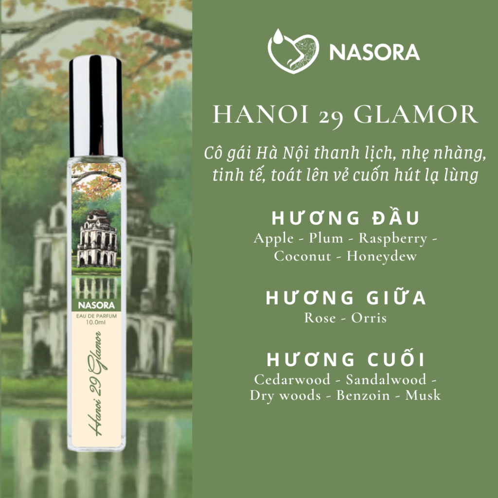 [COMBO MY LOVE VIETNAM] Combo Nước Hoa Nữ Nasora Thơm Lâu, Quyến Rũ, Cá Tính, Mang Phong Cách Việt Nam, Chai Xịt 10ml