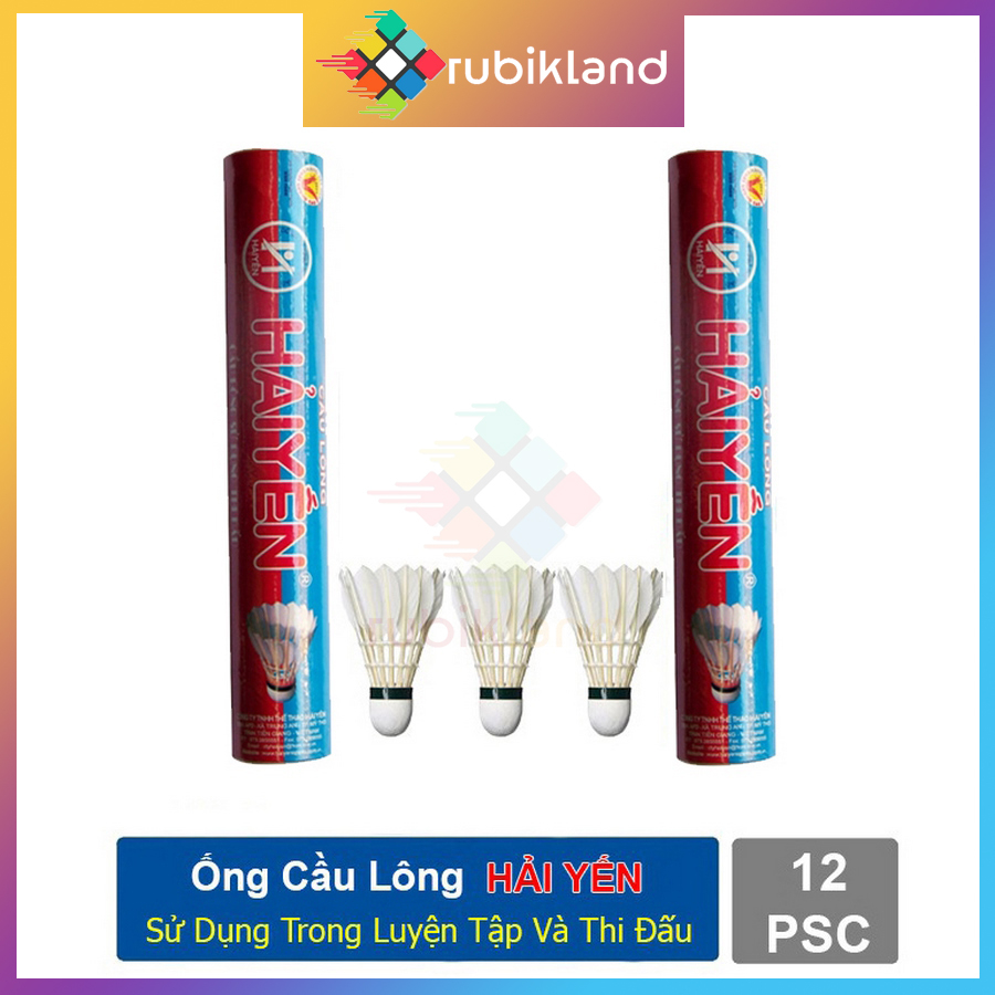 [Hải Yến] Ống Cầu Lông Hải Yến Chính Hãng Chất Lượng Cao 6 12 Trái Cầu Lông Dùng Tập Luyện Thi Đấu Phụ Kiện Thể Thao