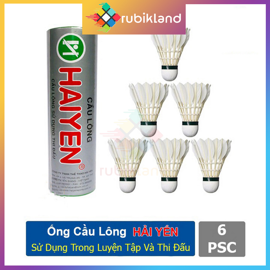 [Hải Yến] Ống Cầu Lông Hải Yến Chính Hãng Chất Lượng Cao 6 12 Trái Cầu Lông Dùng Tập Luyện Thi Đấu Phụ Kiện Thể Thao