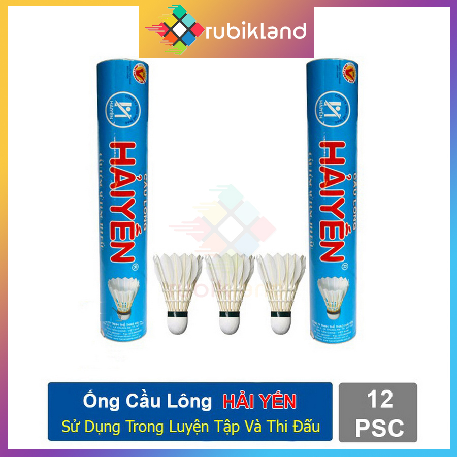 [Hải Yến] Ống Cầu Lông Hải Yến Chính Hãng Chất Lượng Cao 6 12 Trái Cầu Lông Dùng Tập Luyện Thi Đấu Phụ Kiện Thể Thao