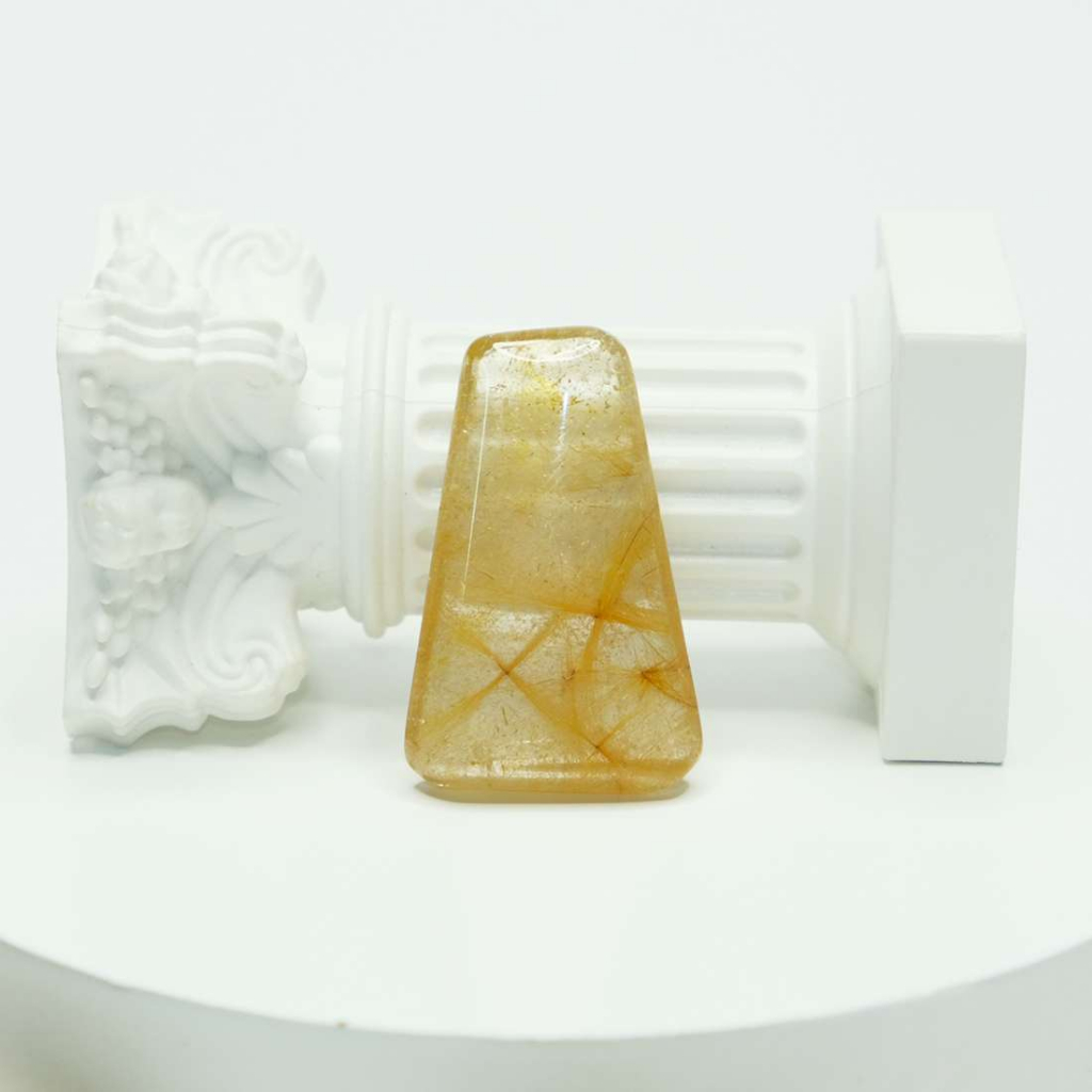 Mặt dây chuyền thachanh tóc vàng thiên nhiên UPCARA