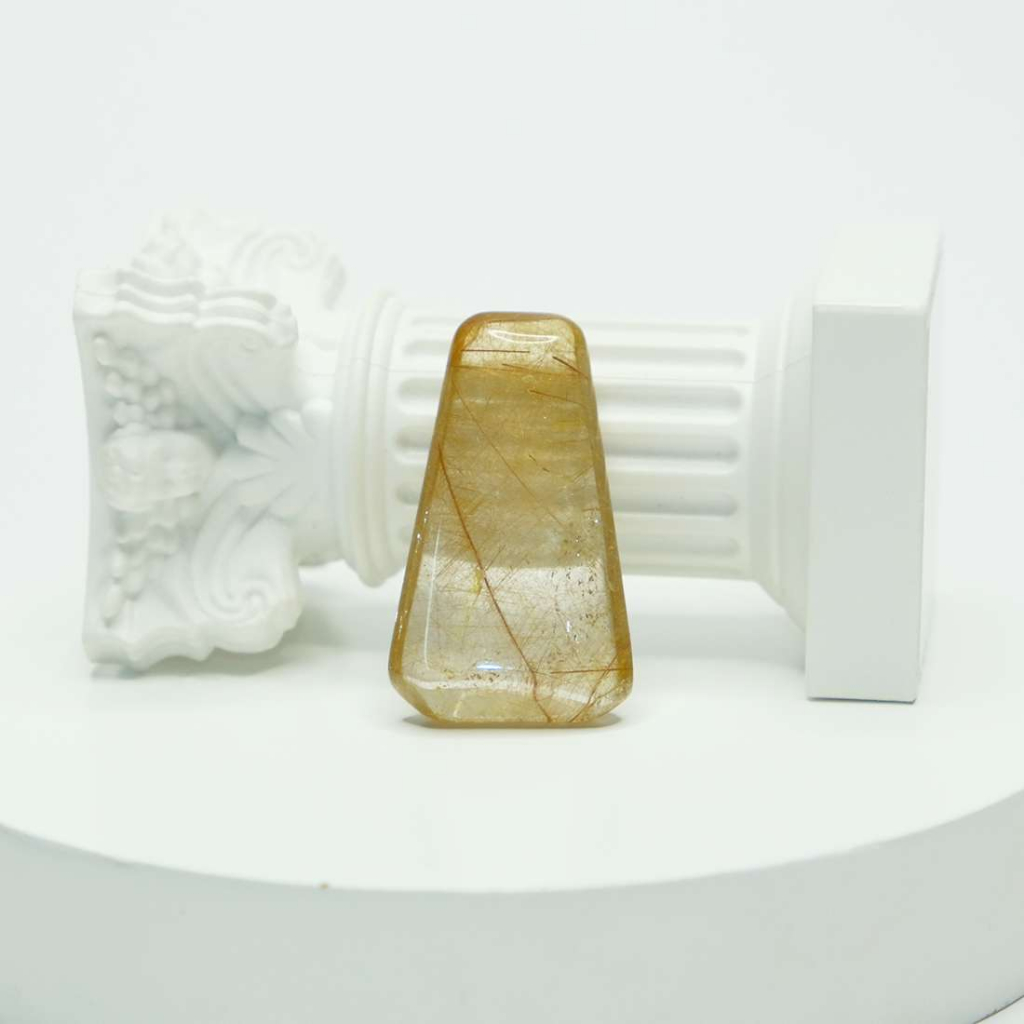 Mặt dây chuyền thachanh tóc vàng thiên nhiên UPCARA