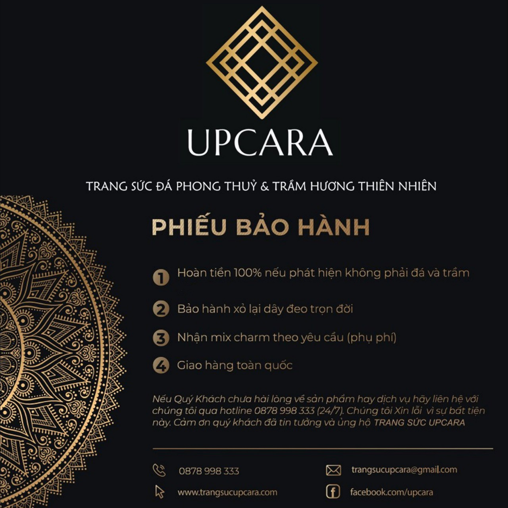 Mặt dây chuyền thachanh tóc vàng thiên nhiên UPCARA