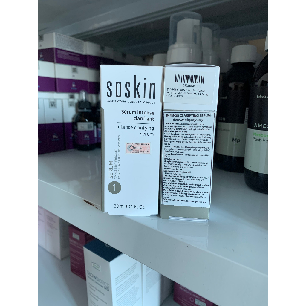 Tinh Chất Làm Trắng Da Tăng Cường SOSKIN Intense Clarifying Serum 30ml