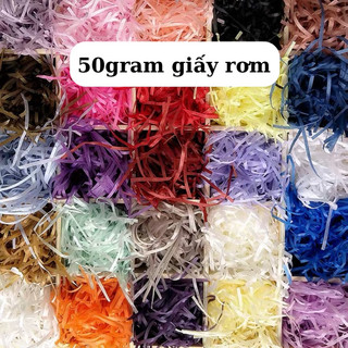 50 gram giấy rơm trang trí hộp quà (Đánh rối khi sử dụng)