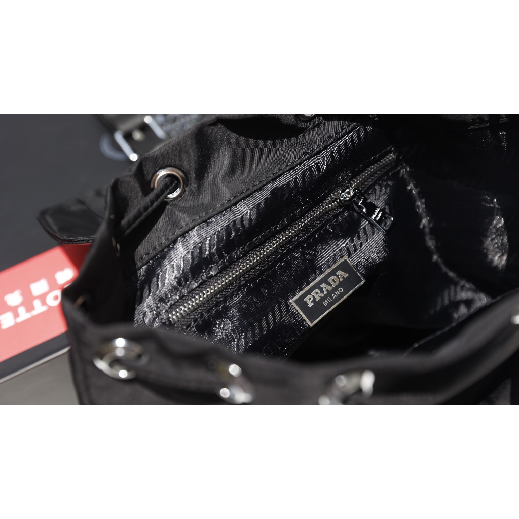Balo Prada - Size 20x22cm - Chất liệu vải dù siêu sạch & bền - Hàng cực đẹp - Hàng fullbox nam châm nguyên seal