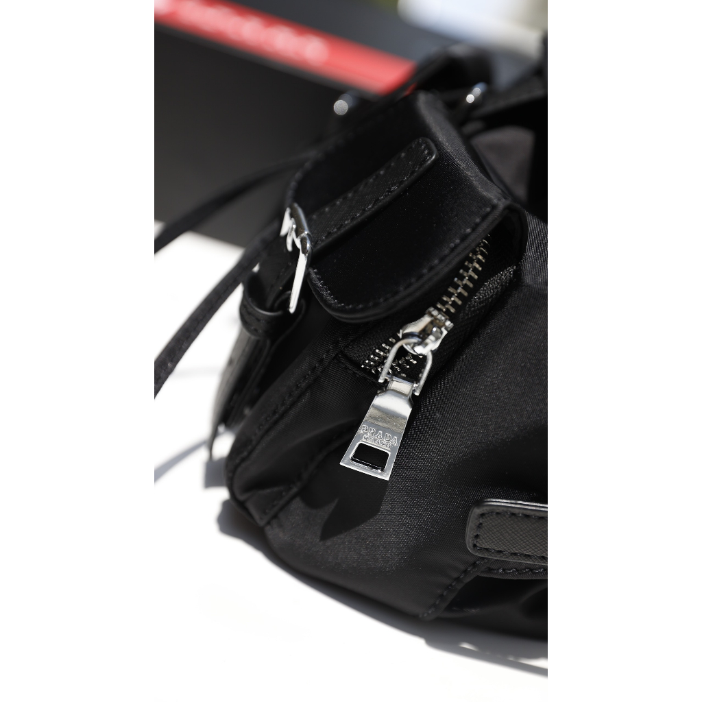 Balo Prada - Size 20x22cm - Chất liệu vải dù siêu sạch & bền - Hàng cực đẹp - Hàng fullbox nam châm nguyên seal